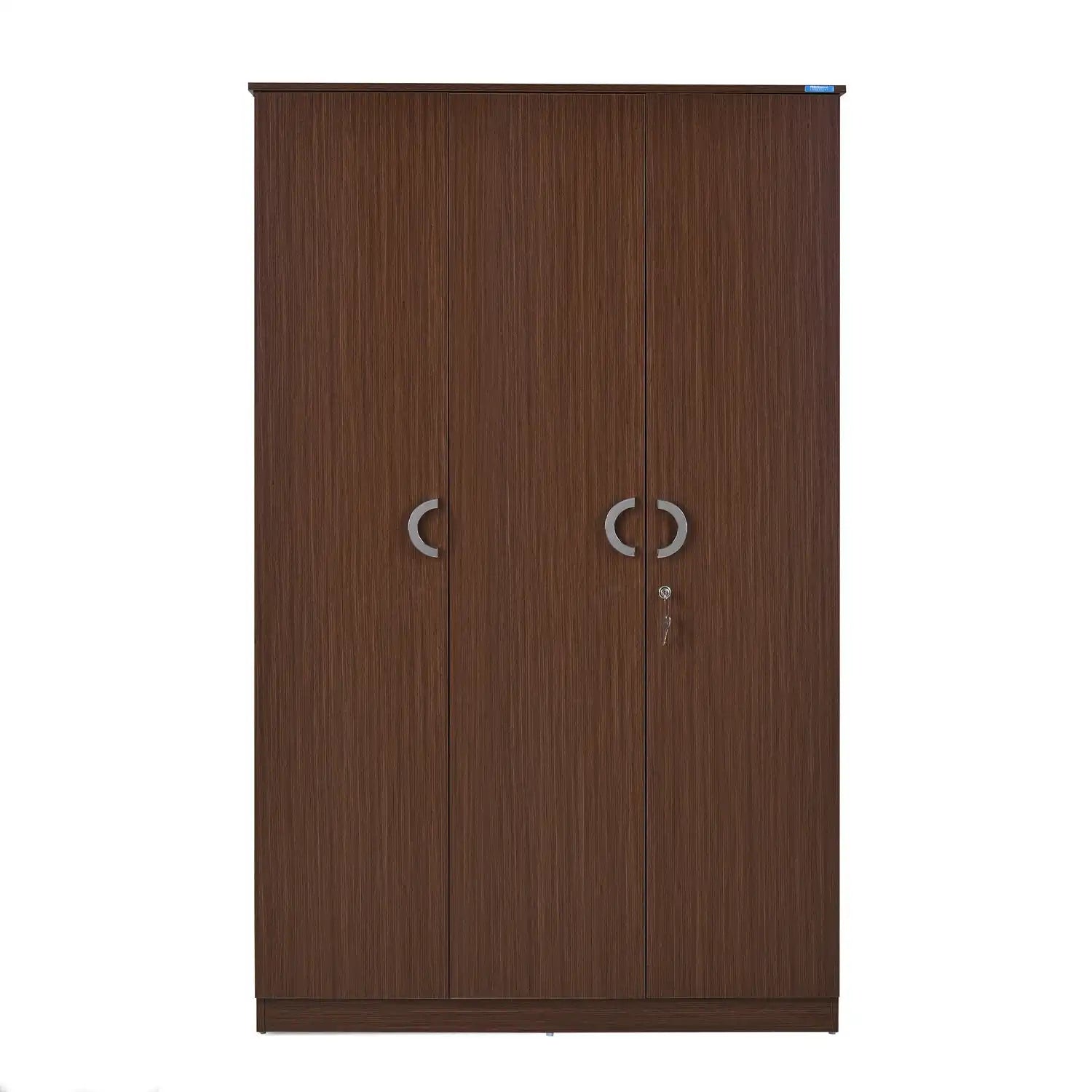 Nilkamal Massif 3 Door Wardrobe (Legno Oak) Front View