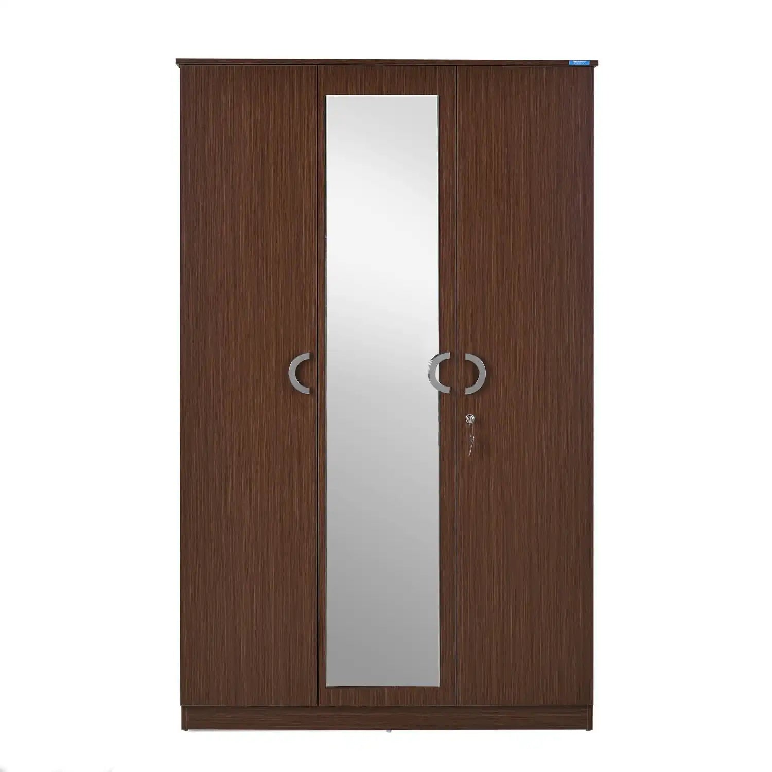 Nilkamal Massif 3 Door Wardrobe with Mirror (Legno Oak)