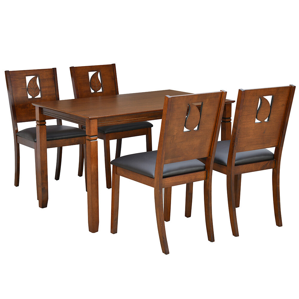Nilkamal Rover 4 Seater Dining Set (Walnut Brown)