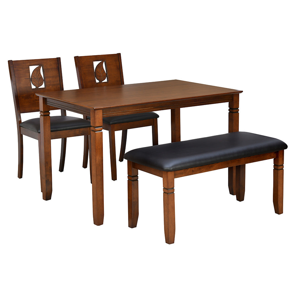 Nilkamal Rover 4 Seater Dining Set with Bench (Walnut Brown)