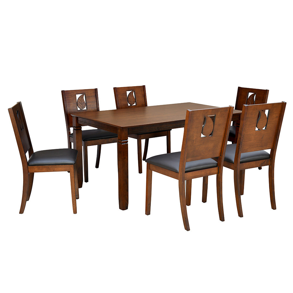 Nilkamal Rover 6 Seater Dining Set (Walnut Brown)