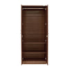Nilkamal Massif 2 Door Wardrobe with Mirror (Legno Oak) - Front View With Open Drawer