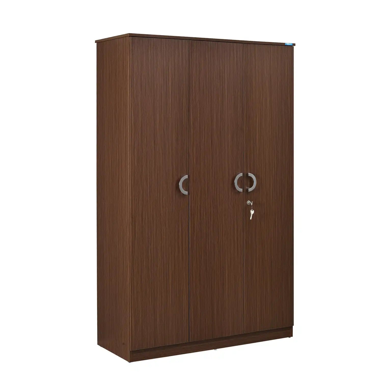 Nilkamal Massif 3 Door Wardrobe (Legno Oak) Slight Side View-2