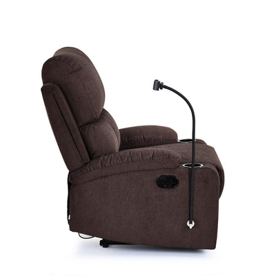 Nilkamal Matt 1 Seater Manual Recliner with Cup & Mobile Holder (Cocoa Brown)