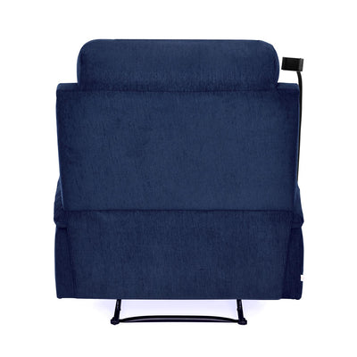 Nilkamal Matt 1 Seater Manual Recliner with Cup & Mobile Holder (Blue)