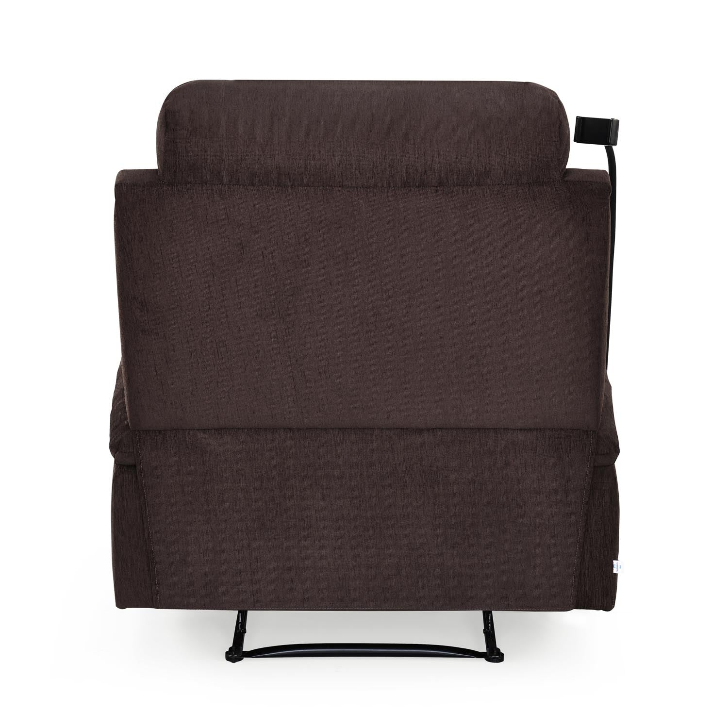 Nilkamal Matt 1 Seater Manual Recliner with Cup & Mobile Holder (Cocoa Brown)