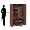 Nilkamal Massif 3 Door Wardrobe with Mirror (Legno Oak)