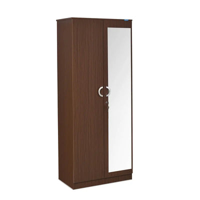 Nilkamal Massif 2 Door Wardrobe with Mirror (Legno Oak)