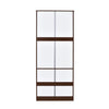 Nilkamal Massif 2 Door Wardrobe with Mirror (Legno Oak) - Back View
