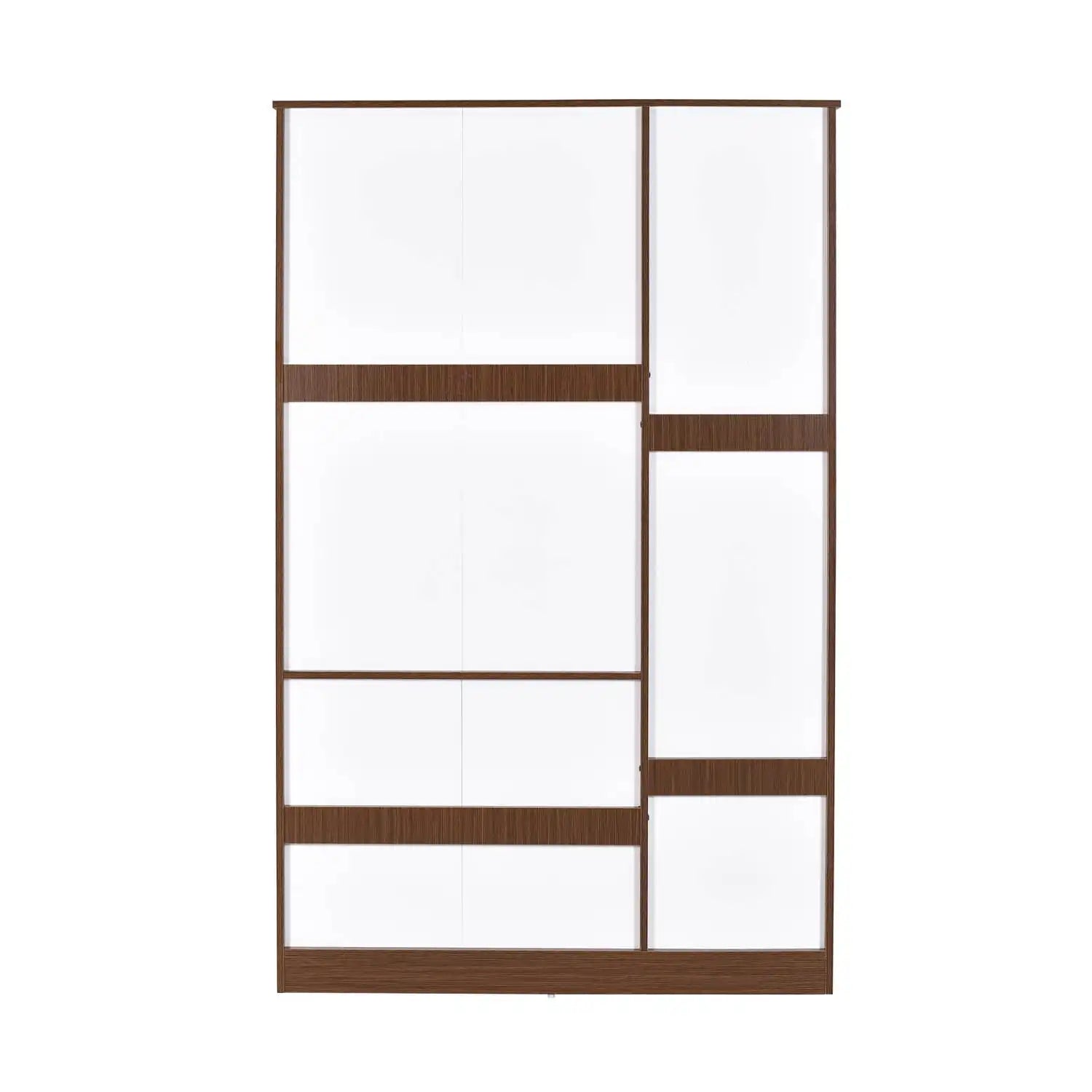 Nilkamal Massif 3 Door Wardrobe with Mirror (Legno Oak)