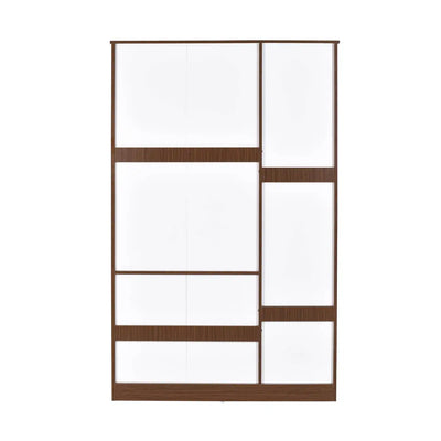 Nilkamal Massif 3 Door Wardrobe with Mirror (Legno Oak)