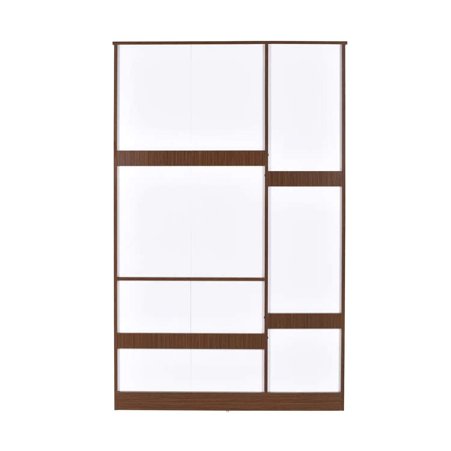 Nilkamal Massif 3 Door Wardrobe (Legno Oak) 2D View