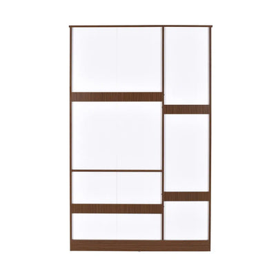 Nilkamal Massif 3 Door Wardrobe (Legno Oak) 2D View