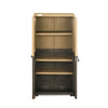 Nilkamal Freedom Mini Medium (FMM Duet) Plastic Storage Cabinet (Rattan Dark Beige & Weather Brown)
