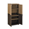 Nilkamal Freedom Mini Medium (FMM Duet) Plastic Storage Cabinet (Rattan Dark Beige & Weather Brown)