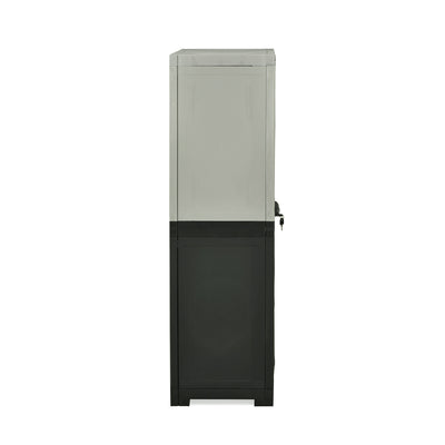 Nilkamal Freedom Mini Medium (FMM Duet) Plastic Storage Cabinet (Haze Grey/Charcoal Grey)