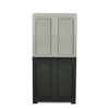Nilkamal Freedom Mini Medium (FMM Duet) Plastic Storage Cabinet (Haze Grey/Charcoal Grey)