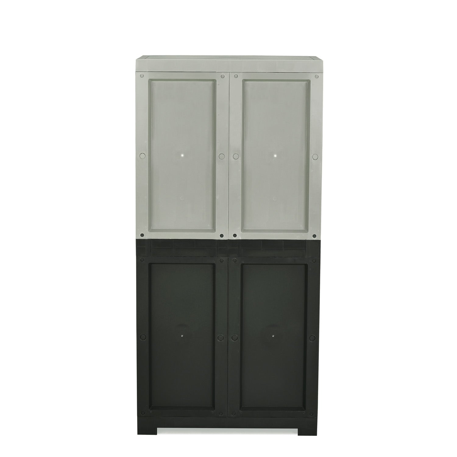 Nilkamal Freedom Mini Medium (FMM Duet) Plastic Storage Cabinet (Haze Grey/Charcoal Grey)