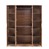 Nilkamal Joyce 4 Door Wardrobe With Mirror (Classic Walnut) - Front Open Drawer View 2