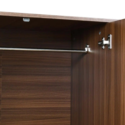 Nilkamal Joyce 3 Door Wardrobe With Mirror (Classic Walnut)