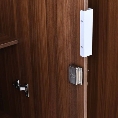 Nilkamal Joyce 3 Door Wardrobe With Mirror (Classic Walnut)