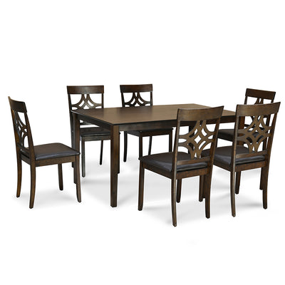 Nilkamal Tivoli 6 Seater Dining Set (Brown)