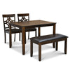 Nilkamal Tivoli 4 Seater Dining Set with Bench (Brown)