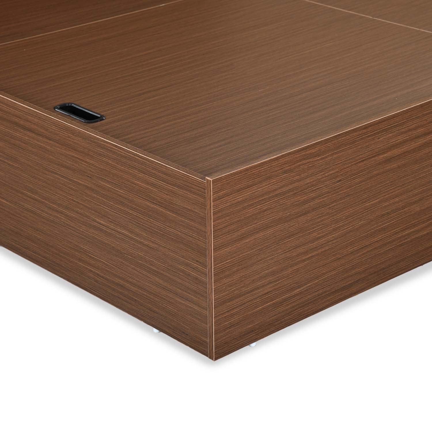 Nilkamal Arthur Plus King Bed With Storage (Legno Oak Dark)