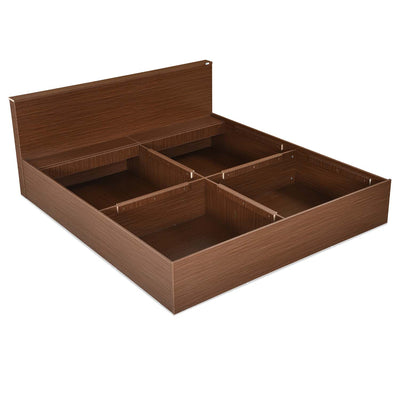 Nilkamal Arthur Plus King Bed With Storage (Legno Oak Dark)