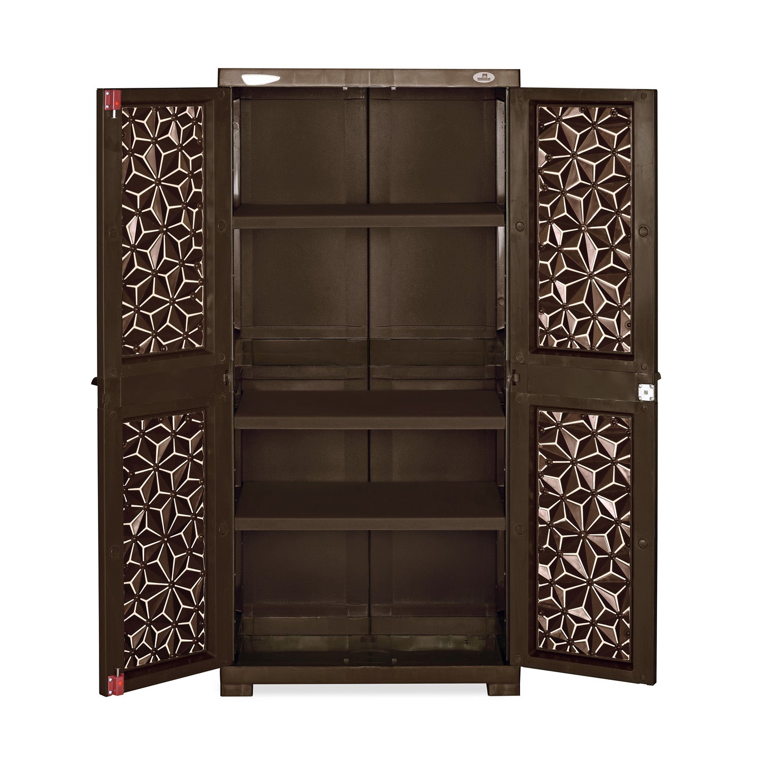 Nilkamal Freedom Mini Medium (FMM) Star Plastic Storage Cabinet (Weathered Brown & Biscuit)
