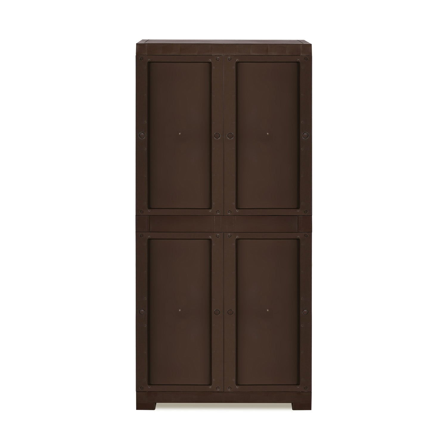 Nilkamal Freedom Mini Medium (FMM) Star Plastic Storage Cabinet (Weathered Brown & Biscuit)