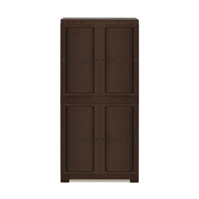 Nilkamal Freedom Mini Medium (FMM) Star Plastic Storage Cabinet (Weathered Brown & Biscuit)
