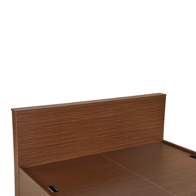 Nilkamal Arthur Plus Queen Bed With Storage (Legno Oak Dark)