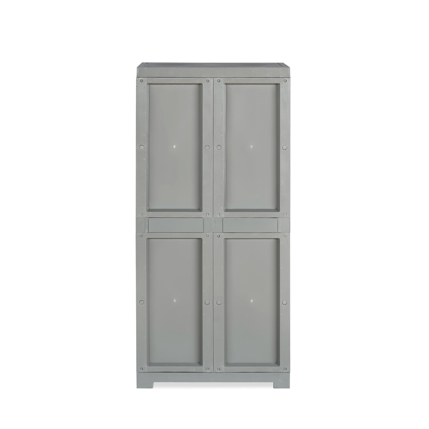 Nilkamal Freedom Mini Medium (FMM) Star Plastic Storage Cabinet (Haze Grey & Milky White)