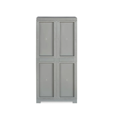 Nilkamal Freedom Mini Medium (FMM) Star Plastic Storage Cabinet (Haze Grey & Milky White)