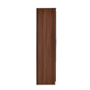 Nilkamal Joyce 4 Door Wardrobe With Mirror (Classic Walnut) - Side View