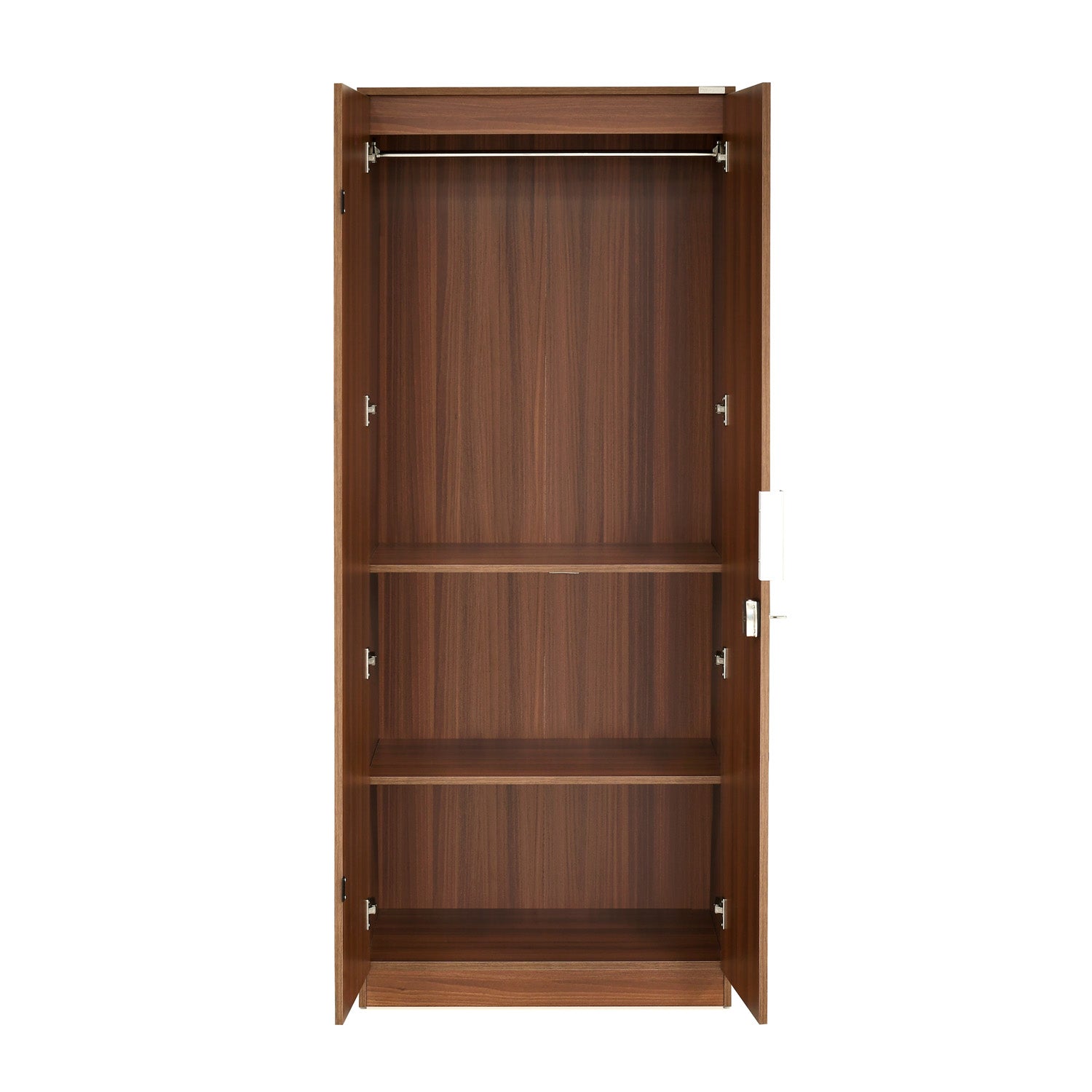 Nilkamal Joyce 2 Door Wardrobe With Mirror (Classic Walnut)