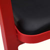 Nilkamal Luxe Full-Back Cushioned Plastic Chair (Bright Red & Black) - Cushion Closeup View