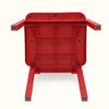 Nilkamal Luxe Full-Back Cushioned Plastic Chair (Bright Red & Black) - Bottom View