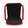 Nilkamal Luxe Full-Back Cushioned Plastic Chair (Bright Red & Black) - Top View