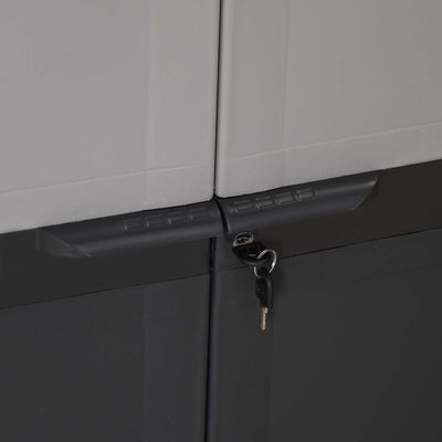 Nilkamal Freedom (FMSC18D) Plastic Shoe Cabinet (Haze Grey & Charcoal Grey)