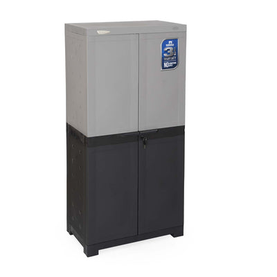 Nilkamal Freedom (FMSC18D) Plastic Shoe Cabinet (Haze Grey & Charcoal Grey)