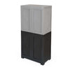 Nilkamal Freedom (FMSC18D) Plastic Shoe Cabinet (Haze Grey & Charcoal Grey)