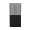 Nilkamal Freedom (FMSC18D) Plastic Shoe Cabinet (Haze Grey & Charcoal Grey)