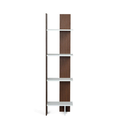 Nilkamal Cliff 4 Tier Bookshelf (Urban Walnut / Oak White)