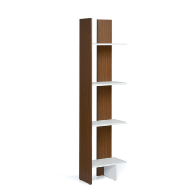 Nilkamal Cliff 4 Tier Bookshelf (Urban Walnut / Oak White)