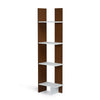 Nilkamal Cliff 4 Tier Bookshelf (Urban Walnut / Oak White)
