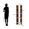 Nilkamal Cliff 4 Tier Bookshelf (Urban Walnut / Oak White)