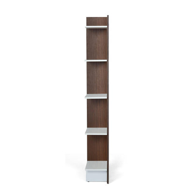 Nilkamal Cliff 5 Tier Bookshelf (Urban Walnut / Oak White)