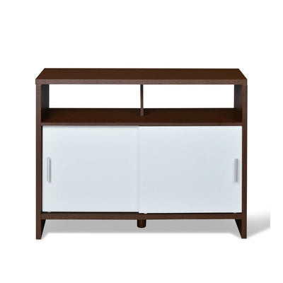 Nilkamal Lyra Kitchen Crockery Cabinet (Urban Walnut / Oak White)